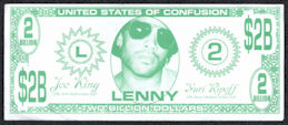 ##MUSICBP0982 - Group of 4 Lenny Kravitz Two Billion Dollar United States of Confusion Bill from the 1990s