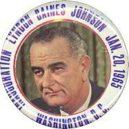 #PL241 - Large 3" Diameter Lyndon Johnson Inauguration Pin