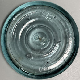 #CS621 - Aqua Glass Lightning Style Mason Jar Lid