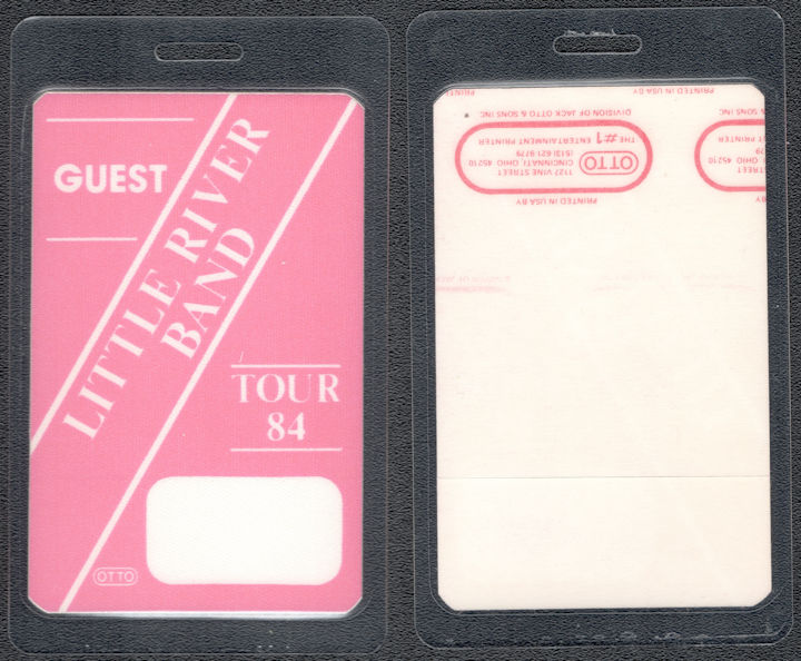 ##MUSICBP1299 - 1984 Little River Band Laminated Cloth Backstage Pass from the "Playing to Win" Tour