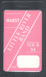 ##MUSICBP1299 - 1984 Little River Band Laminated Cloth Backstage Pass from the "Playing to Win" Tour