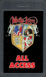 ##MUSICBP1759 - Very Rare White Lion OTTO Laminated All Access Pass from the 1991 Mane Attraction Tour