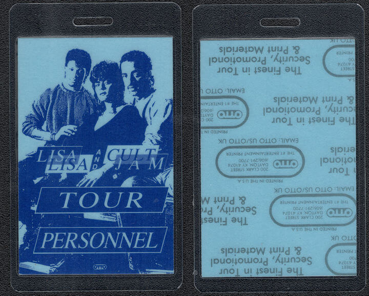 ##MUSICBP0981 - 1988 Lisa Lisa and Cult Jam Laminated Personnel Pass from the Spanish Fly Tour