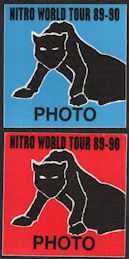 ##MUSICBP0979  - Pair of LL Cool J OTTO Cloth Photo Passes from the 1989/90 Nitro World Tour