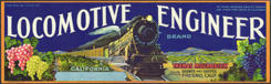 #ZLSG040 - Early Version of Locomotive Engineer Grape Crate Label