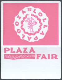 ##MUSICBP1557 - 1992 Lollapalooza OTTO Cloth Backstage Pass - Red Hot Chili Peppers, Soundgarden,  Pearl Jam