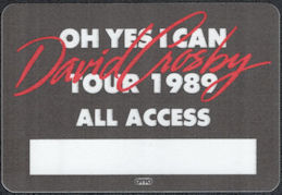 ##MUSICBP1831 - David Crosby OTTO Cloth All Access from the 1989 Oh Yes I Can Tour