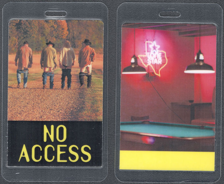 ##MUSICBP1590 - Lonestar OTTO Laminated No Dressing Room Access Pass from the 1999 Lonely Grill Tour