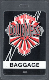 ##MUSICBP1591 - Loudness OTTO Laminated Baggage Pass from the 1986 Lightning Strikes Tour