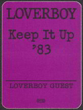 #MUSIC078  - 1983 Loverboy Keep it Up Tour OTTO Backstage Pass