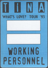 ##MUSICBP1733 - Tina Turner OTTO Cloth Working Personnel Pass from the 1993 What's Love? Tour 