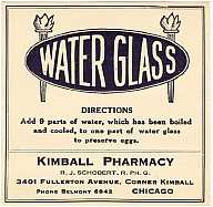 #ZBOT015 - Group of 5 Water Glass Labels