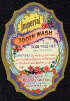 #ZBOT045 - Early J. B.Lynas Imperial Tooth Wash...