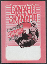 ##MUSICBP0987 - Lynyrd Skynyrd OTTO Cloth Backstage Pass from the 2001 Back to the Swamp Tour