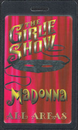 ##MUSICBP0847  - Madonna OTTO Laminated All Areas Backstage Pass from the 1993 The Girlie Show Tour - Pink Version