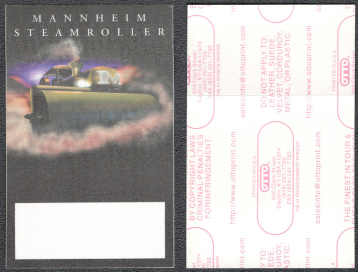 ##MUSICBP1362  - 1999 Mannheim Steamroller OTTO Cloth Backstage Pass