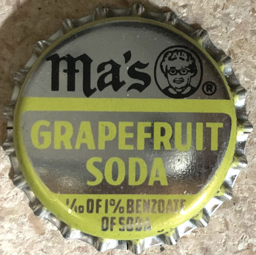 #BC212 - Rare Ma's Grapefruit Soda Bottle Cap - Pictures Ma