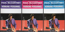 ##MUSICBP0706 - Group of 3 Different Colored Paul McCartney OTTO Cloth Backstage Pass from the 2003 Back in the World Tour