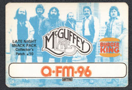 ##MUSICBP1238 - Mcguffey Lane OTTO Cloth Radio Pass from the 1982 Tour