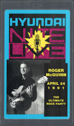 ##MUSICBP1674 - Roger McGuinn OTTO Laminated Backstage Pass from the 1991 Hyundai Nite Live Event