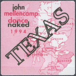 ##MUSICBP1547 - John Mellencamp OTTO Cloth Backstage Pass from the 1994 Dance Naked Tour