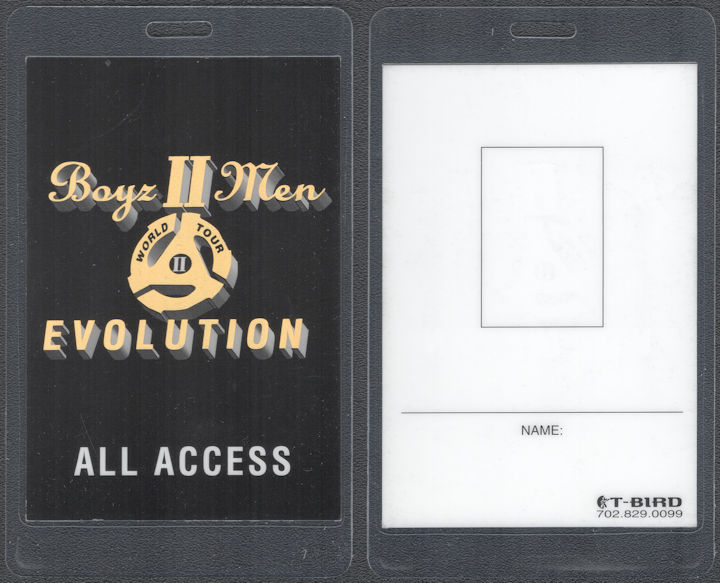 ##MUSICBP2146  - Boyz II Men T-Bird All Access Pass from the 1997 Evolution World Tour
