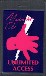##MUSICBP0691 - Midnight Oil OTTO Unlimited Access Laminated Backstage Pass from the 1990 Blue Sky Mining Tour