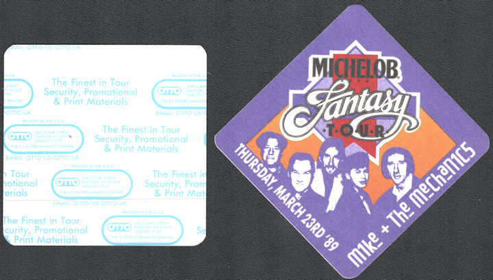 ##MUSICBP0925 - Mike and the Mechanics OTTO Cloth Backstage Pass from the Concert at The Living Years Tour