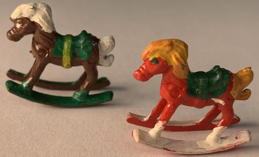 #HH260 -  Group of 6 Hand Painted Mini Rocking Horses
