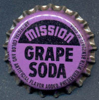 #BF138 - Uncommon Cork Lined Mission Grape Soda...