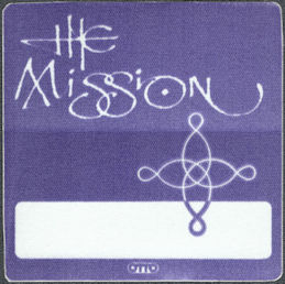 ##MUSICBP1628 -  Rare The Mission OTTO Cloth Backstage Pass from the 1990 World Deliverance Tour