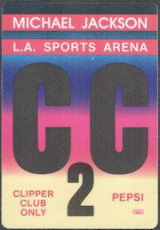 ##MUSICBP1604 - Michael Jackson OTTO Cloth Pepsi L.A. Sports Arena Backstage Pass from the 1988/89 Bad Tour #2
