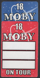 ##MUSICBP1005 - Pair of 2002 Moby Cloth Backstage Passes from the 18 Tour