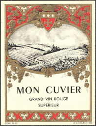 #ZLW178 - Group of 4 Mon Cuvier French Wine Labels