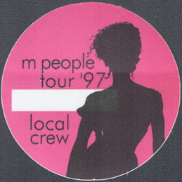 ##MUSICBP1646 - M People OTTO Cloth Local Crew Pass from the 1997 Fresco Tour