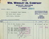 #ZZMS049 - Old Wrigley's Gum Invoices