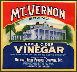 #ZBOT430 - Mt. Vernon Brand Apple Cider Vinegar...