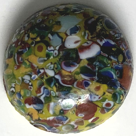 #BEADS0924 - Fancy Multi-color Yellow Base 15mm Glass Cabochon