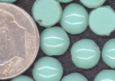 #BEADS0054 - Turquoise Dot Czech Nailhead Glass...