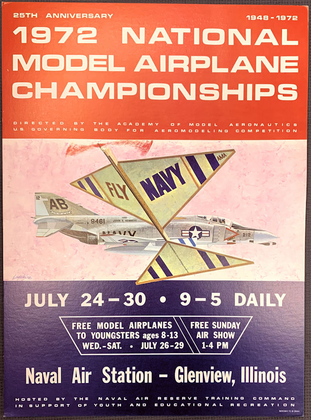 #SIGN268.5 - Huge Thick Cardboard 1972 National Model Airplane Championship Sign
