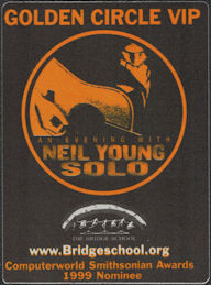 ##MUSICBP2211 - Group of 12 Neil Young/PHISH OTTO Cloth Backstage Passes from An Evening with Neil Young Solo 