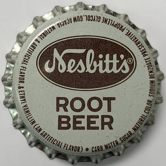 #BC216 - Group of 10 Nesbitt's Root Beer Cork Lined Soda Bottle Caps