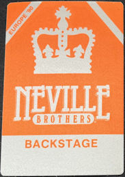 ##MUSICBP1716 - Neville Brothers OTTO Cloth Backstage Pass from the 1990 European Tour 