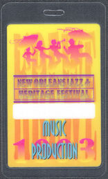 ##MUSICBP1555 - 1993 New Orleans Jazz & Heritage Festival OTTO Laminated Music Production Pass - Bob Dylan, Allman Brothers