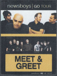 ##MUSICBP1631 - Newsboys OTTO Cloth Meet and Greet Pass from the 2006 Go Tour