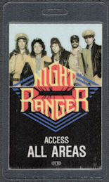 ##MUSICBP1319 - 1985 Night Ranger Laminated OTTO Access All Areas Pass from the "7 Wishes" Tour