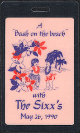 ##MUSICBP0817 - Rare Nikki Sixx (Motley Crue)/Brandi Brandt 1990 Wedding Reception OTTO Laminated Backstage Pass