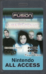 ##MUSICBP1912  - Evanescence VIP Laminated PERRi Backstage Pass from the Nintendo Fusion Tour - Revis, Finger Eleven, Cauterize