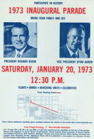 #PL141 - 1973 Nixon Inaugural Parade Map/Flyer