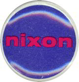 #PL229 - Blue Background White Rim Nixon Pinback